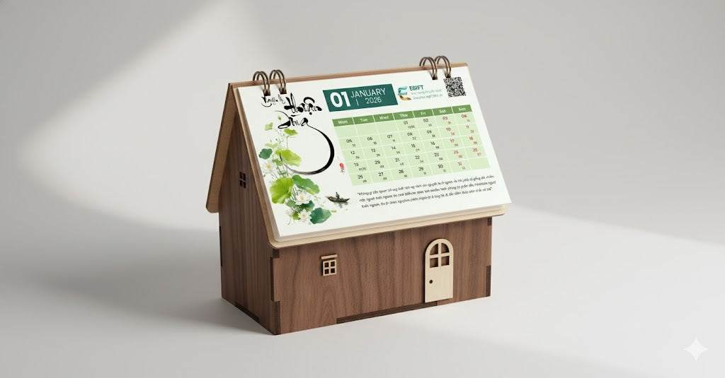 Lịch gỗ ngôi nhà 2026