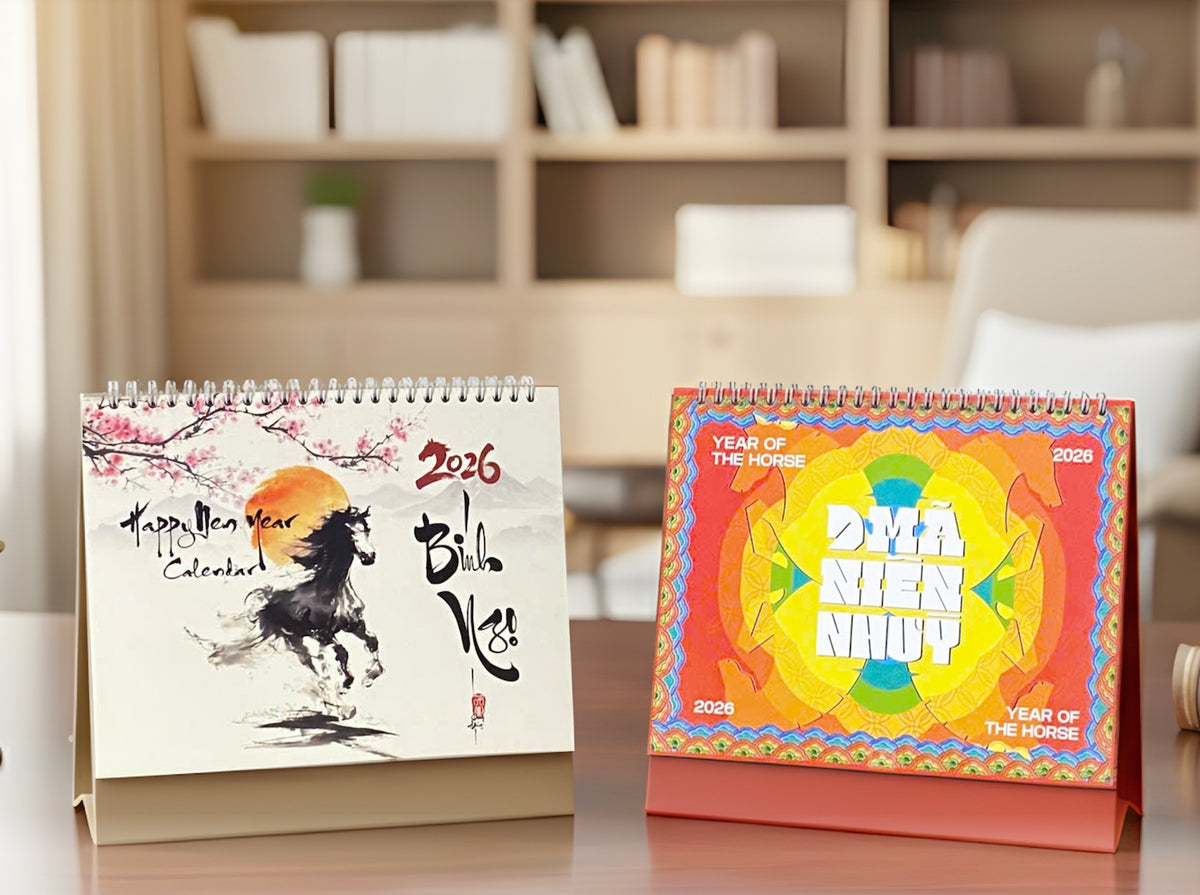 COMBO 2 LỊCH: LỊCH THƯ PHÁP + LỊCH MÃ NIÊN NHƯ Ý