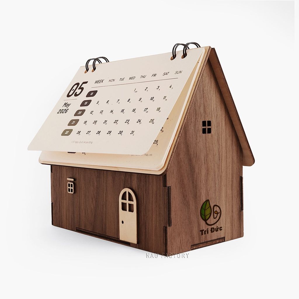 Lịch gỗ ngôi nhà 2026