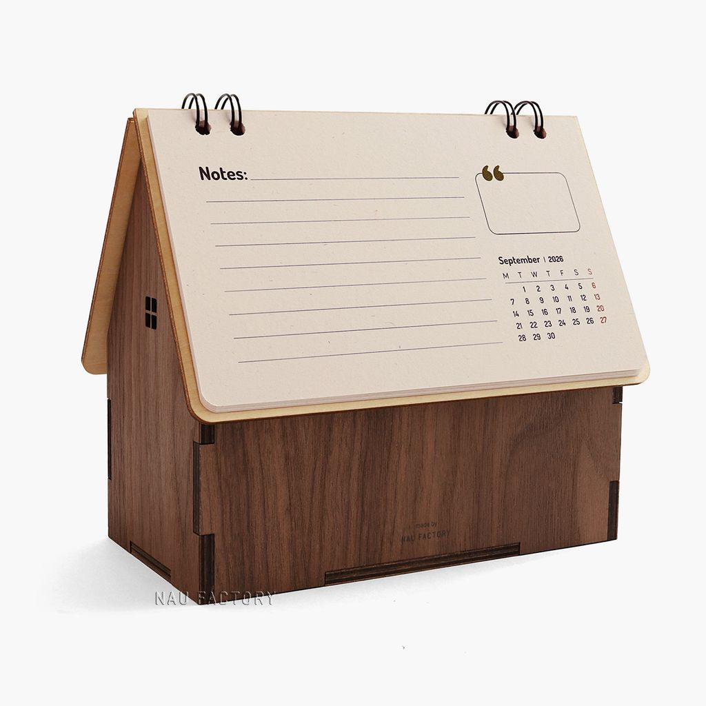 Lịch gỗ ngôi nhà 2026