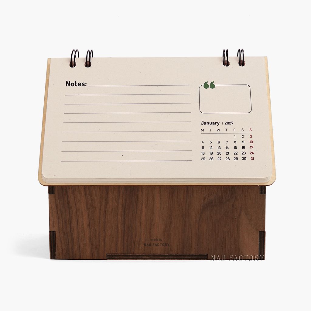 Lịch gỗ ngôi nhà 2026